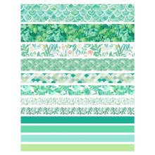 Load image into Gallery viewer, Washi Tape Green Summer Breeze Bullet Journal Decoration Scrapbooking Set of 12