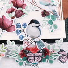 Load image into Gallery viewer, Bird Butterfly Flower Stickers 25 Pcs Bullet Journal Scrapbooking Decoration