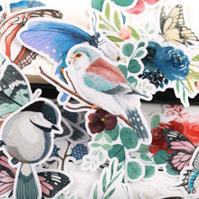 Load image into Gallery viewer, Bird Butterfly Flower Stickers 25 Pcs Bullet Journal Scrapbooking Decoration
