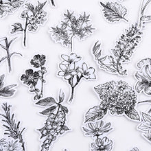 Load image into Gallery viewer, Black n White Plant Stickers 52Pcs Bullet Journal Scrapbooking Decoration