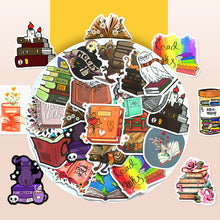Load image into Gallery viewer, book sticker bullet journal scrapbook sticker hobonichi happy planner sticker laptop iPad sticker luggage suitcase stickers 50 pcs bujo supply