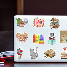 Load image into Gallery viewer, book sticker bullet journal scrapbook sticker hobonichi happy planner sticker laptop iPad sticker luggage suitcase stickers 50 pcs bujo supply