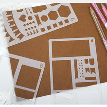 Load image into Gallery viewer, bullet_journal_stencil_20pcs_set_scrapbook