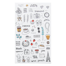 Load image into Gallery viewer, Doodle Stickers hobonichi tmmc bullet journal sticker 6 Sheets
