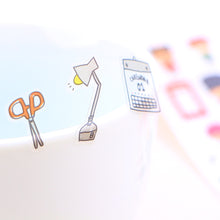 Load image into Gallery viewer, Doodle Stickers hobonichi tmmc bullet journal sticker 6 Sheets