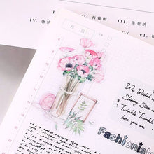 Load image into Gallery viewer, Flower Bouquet Stickers 16Pcs Bullet Journal Scrapbooking Stickers