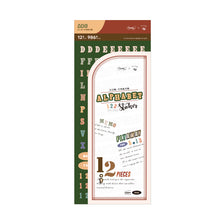 Load image into Gallery viewer, letters-and-nubmers-12-sheet-sticker-set bullet journal planner sticker hobonichi happy planners