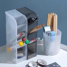 Load image into Gallery viewer, pen holder pen cup desk organiser black and white