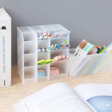 Load image into Gallery viewer, Pen Holder Desk Organiser White medium large