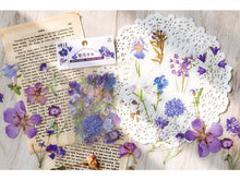 Load image into Gallery viewer, purple flower stickers for scrapbooking and bullet journaling