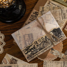 Load image into Gallery viewer, Vintage Scrapbook Paper 40 Sheets old Newspaper scrapbooking supply bullet journal travellers notebook