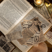 Load image into Gallery viewer, Vintage Scrapbook Paper 40 Sheets old Newspaper scrapbooking supply bullet journal travellers notebook