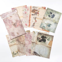 Load image into Gallery viewer, Vintage Scrapbook Paper 30 Sheet Vintage Flowers retro blooms traveler's notebook journal diary decoration