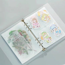 Load image into Gallery viewer, sticker-collecting-album-with-ring-binder-white-a5 journal material organiser