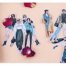 Load image into Gallery viewer, bullet journal scrapbook stickers runway models cool girls