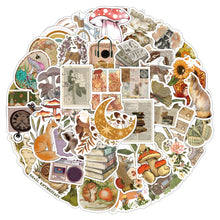 Load image into Gallery viewer, Vintage Stickers 50Pcs bullet journal scrapbooking guitar skateboard cute stickers die cut vinyl stickers