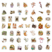 Load image into Gallery viewer, Vintage Stickers 50Pcs bullet journal scrapbooking guitar skateboard cute stickers die cut vinyl stickers