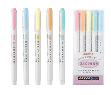 Load image into Gallery viewer, Zebra Mildliner Highlighter Pink Pack 5 Color Set WKT7-5C Bullet Journal markers