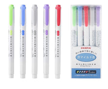 Load image into Gallery viewer, Zebra Mildliner Highlighter Blue Pack 5 Color Set WKT7-5C-NC Bullet Journal Markers