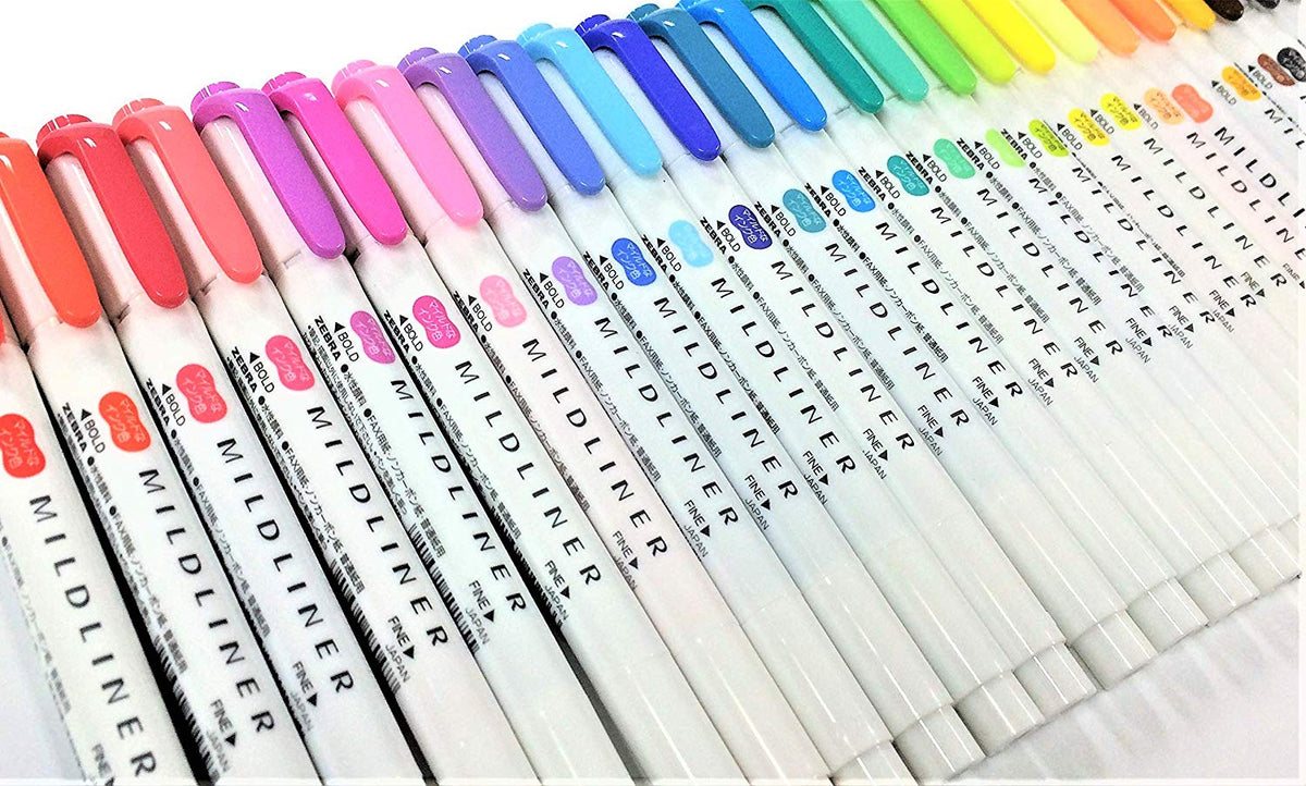 Zebra Mildliner Highlighter 25 Colours Full Set Fast NZ Delivery