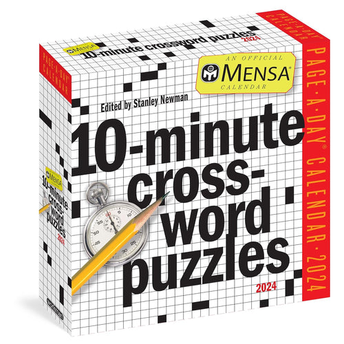 2024 Calendar Mensa® 10-Minute Crossword Puzzles Page-A-Day Desk Calendar