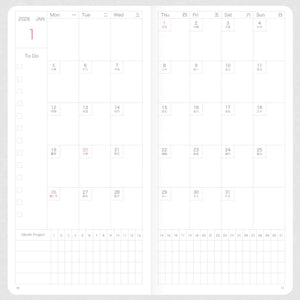 2026 Paperideas Weeks Planner weekly and monthly planne hobonichi 2026 planner hobonichi techo hobonichi cousin