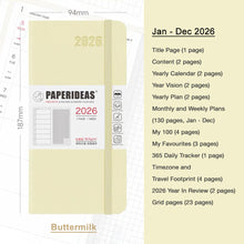 Load image into Gallery viewer, 2026 Paperideas Weeks Planner weekly and monthly planne hobonichi 2026 planner hobonichi techo hobonichi cousin