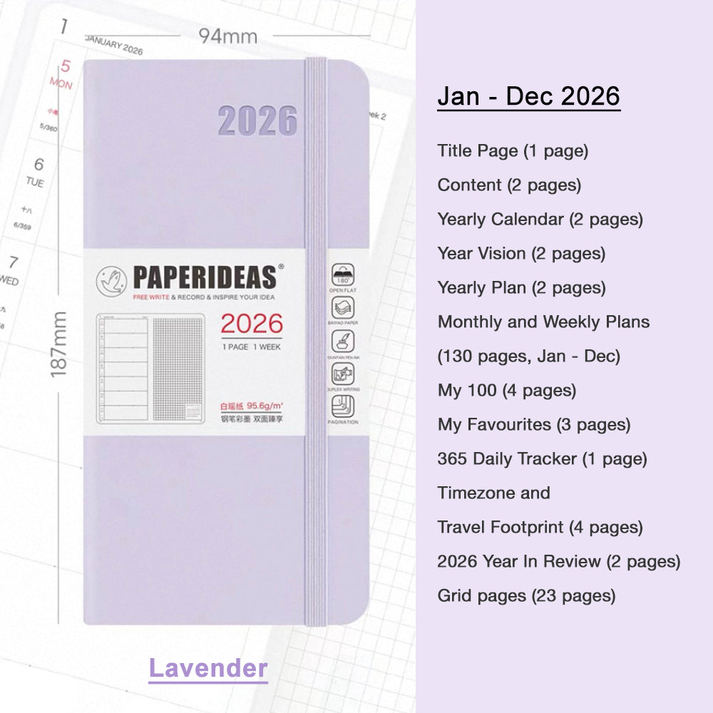 2026 Paperideas Weeks Planner weekly and monthly planne hobonichi 2026 planner hobonichi techo hobonichi cousin