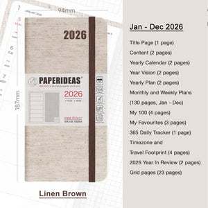 2026 Paperideas Weeks Planner weekly and monthly planne hobonichi 2026 planner hobonichi techo hobonichi cousin