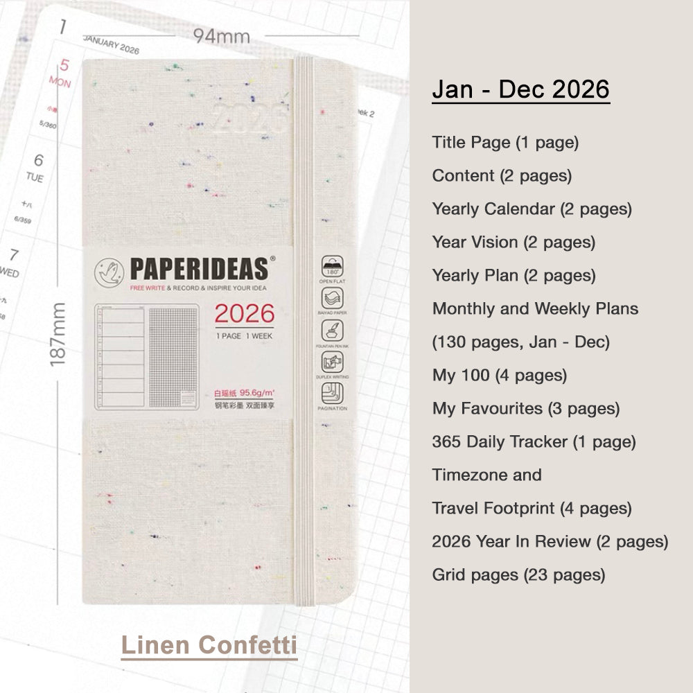 2026 Paperideas Weeks Planner weekly and monthly planne hobonichi 2026 planner hobonichi techo hobonichi cousin