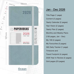 2026 Paperideas Weeks Planner weekly and monthly planne hobonichi 2026 planner hobonichi techo hobonichi cousin