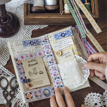 Load image into Gallery viewer, Cottage Quilt Strip Stickers 60pcs scrapbooking bullet journal planner sticker  creative art journal