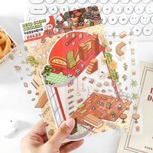 Load image into Gallery viewer, DIY 3D Miniature Scene Sticker 4 Pack Urban Hideouts Cartoon Stickers for Adult Little Ones