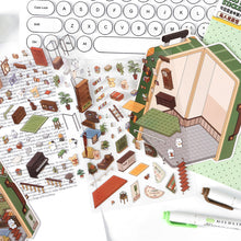 Load image into Gallery viewer, DIY 3D Miniature Scene Sticker 4 Pack Urban Hideouts Cartoon Stickers for Adult Little Ones