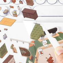 Load image into Gallery viewer, DIY 3D Miniature Scene Sticker 4 Pack Urban Hideouts Cartoon Stickers for Adult Little Ones