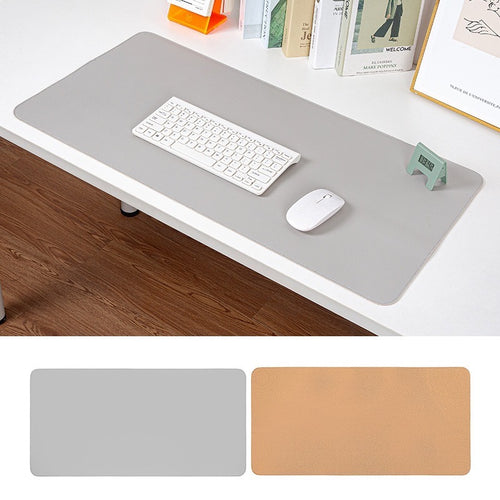 Desk Mat 80x40cm Vegan Leather Mouse Pad large grey