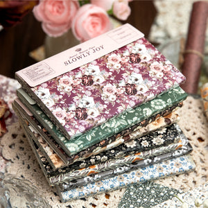 Floral Scrapbook Paper Slow Joy 80pcs junk journal creative journal ditsy flowers paper art