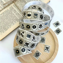 Load image into Gallery viewer, La Creme Washi Tape | Flower Archives bullet journal scrapbook junk journal cute stickers abstract black and white brown