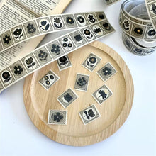 Load image into Gallery viewer, La Creme Washi Tape | Flower Archives bullet journal scrapbook junk journal cute stickers abstract black and white brown