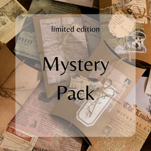 Load image into Gallery viewer, Vintage Mystery Pack | 100 pcs Mixed Stickers and Scrapbook Paper