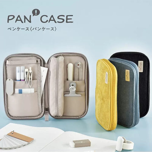 Kokuyo Pan Case Flat Pencil Case pen case stationery for school students blue grey black