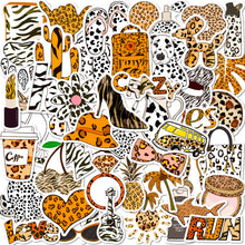 Load image into Gallery viewer, Leopard Pattern Cheetah Pattern Sticker Pack 50 Pcs Die Cut Animal Stickers bullet journal scrapbook art journaling