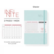 Load image into Gallery viewer, Paperideas 18 Month Timeline Weekly Planner A5 Hard Cover Notebook