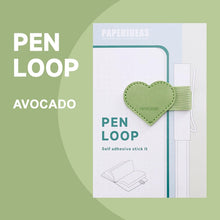 Load image into Gallery viewer, Paperideas Pen Loop heart shape avocado green