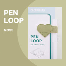 Load image into Gallery viewer, Paperideas Pen Loop heart shape moss green matcha green