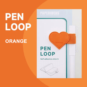 Paperideas Pen Loop heart shape orange