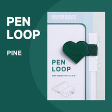 Load image into Gallery viewer, Paperideas Pen Loop heart shape pine green