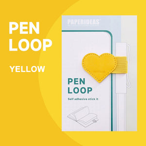 Paperideas Pen Loop heart shape bright yellow