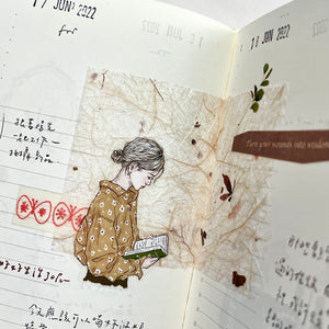 Pion Washi Tape no.16 PET girl sticker creative journaling scrapbooking bullet journal planner sticker 