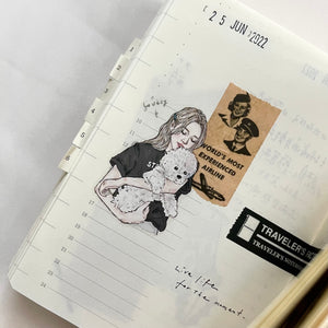 Pion Washi Tape no.16 PET girl sticker creative journaling scrapbooking bullet journal planner sticker 